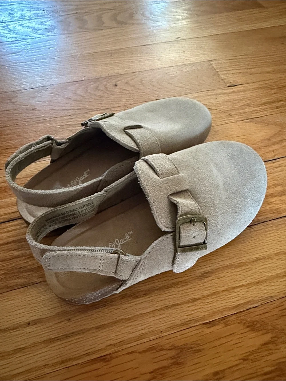 Cat & Jack Kids Taupe Suede Buckle Slip-On Shoes
